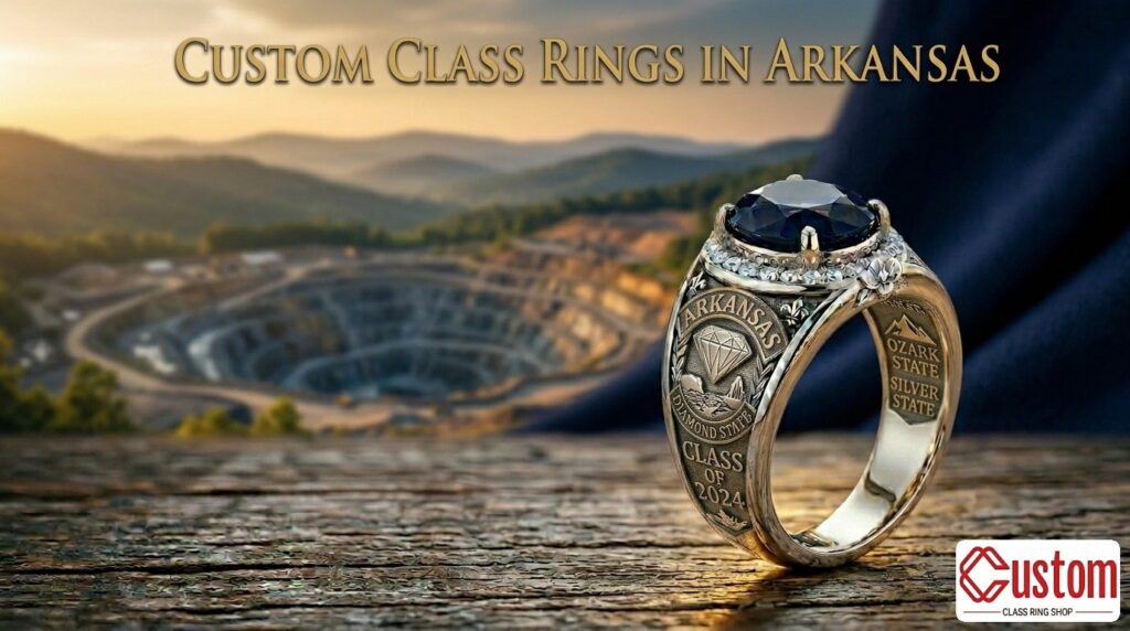 custom class rings in Arkansas handcrafted 925 sterling silver - CustomClassRingShop