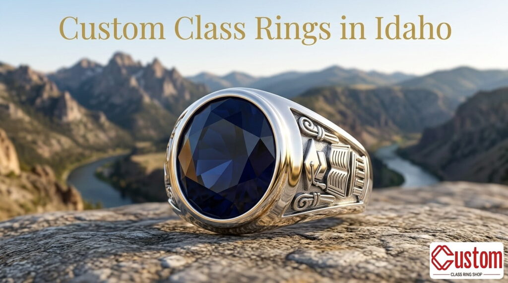 custom class rings in Idaho handcrafted 925 sterling silver - CustomClassRingShop