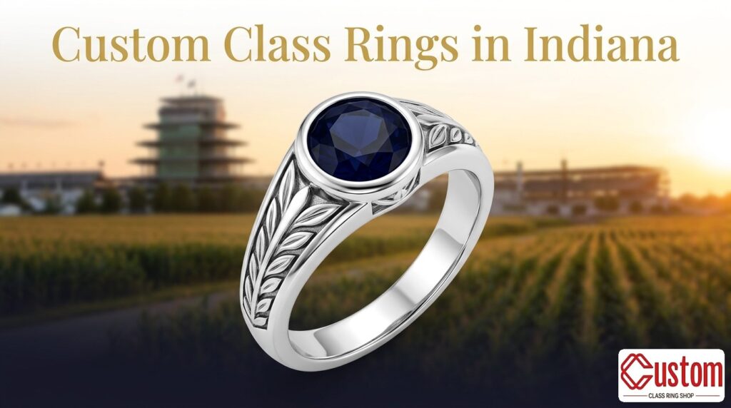custom class rings in Indiana handcrafted 925 sterling silver - CustomClassRingShop