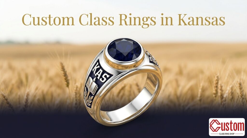custom class rings in Kansas handcrafted 925 sterling silver - CustomClassRingShop