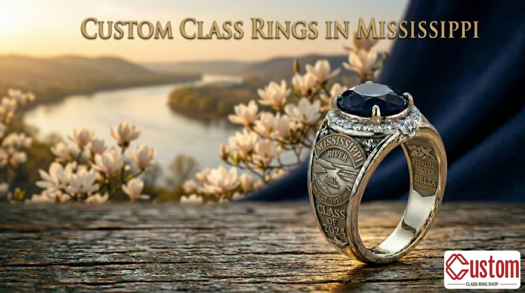 custom class rings in Mississippi handcrafted 925 sterling silver - CustomClassRingShop