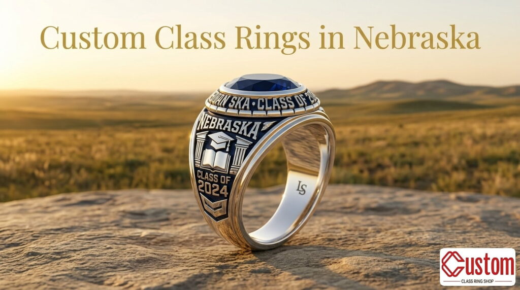 custom class rings in Nebraska handcrafted 925 sterling silver - CustomClassRingShop