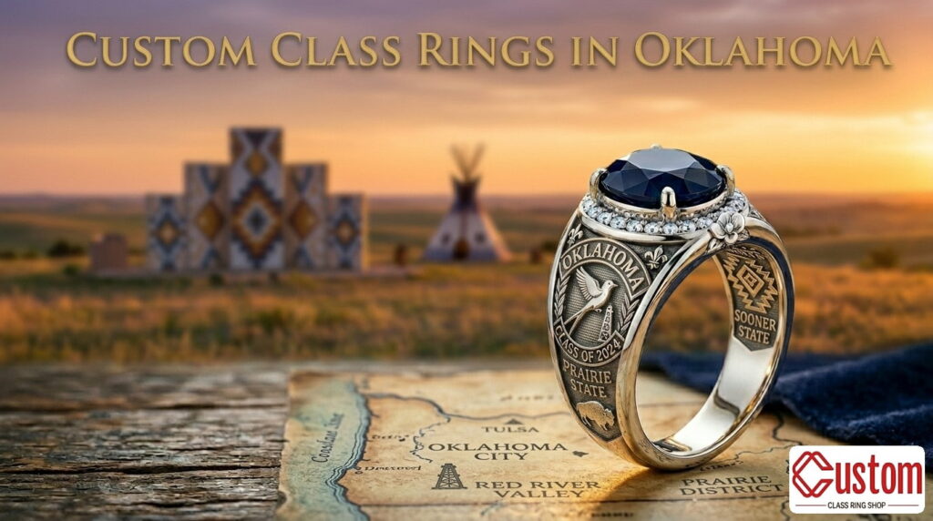 custom class rings in Oklahoma handcrafted 925 sterling silver - CustomClassRingShop