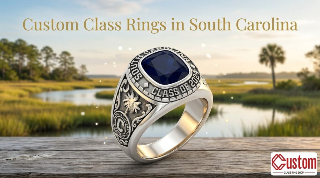custom class rings in South Carolina handcrafted 925 sterling silver - CustomClassRingShop