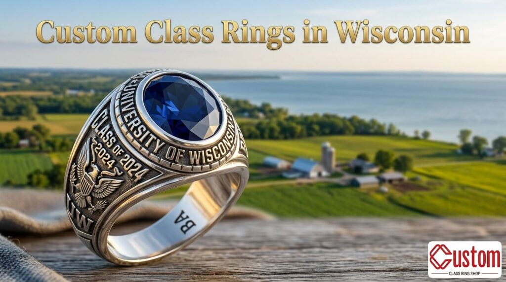custom class rings in Wisconsin handcrafted 925 sterling silver - CustomClassRingShop