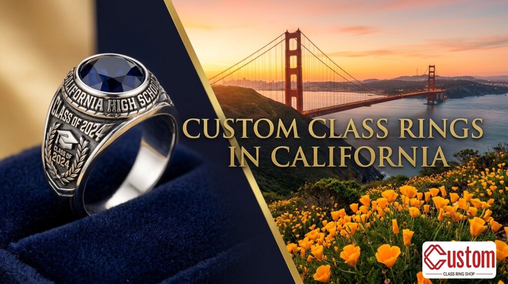 Custom class rings in California 925 Sterling Silver