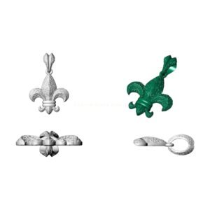 Royal Lily Fleur De Lis Silver Pendant jewelry1