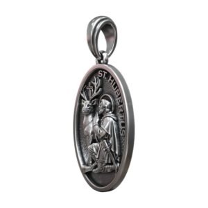 Saint Hubert Medal Pendant Christian Hunting Patron Medallion jewelry1