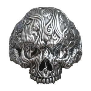 Skull Head Sea Wave Pattern Ring jewelry1