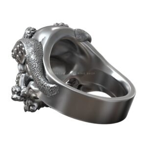Skull Octopus Tentacles Silver Ring jewelry1