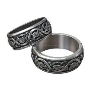 Slavic Scandinavian Bird Wedding Band jewelry1