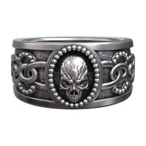Sugar Skull Calavera Floral Pattern Unisex Ring jewelry4