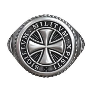 Templar Cross Shield Maltese Symbol Signet jewelry1