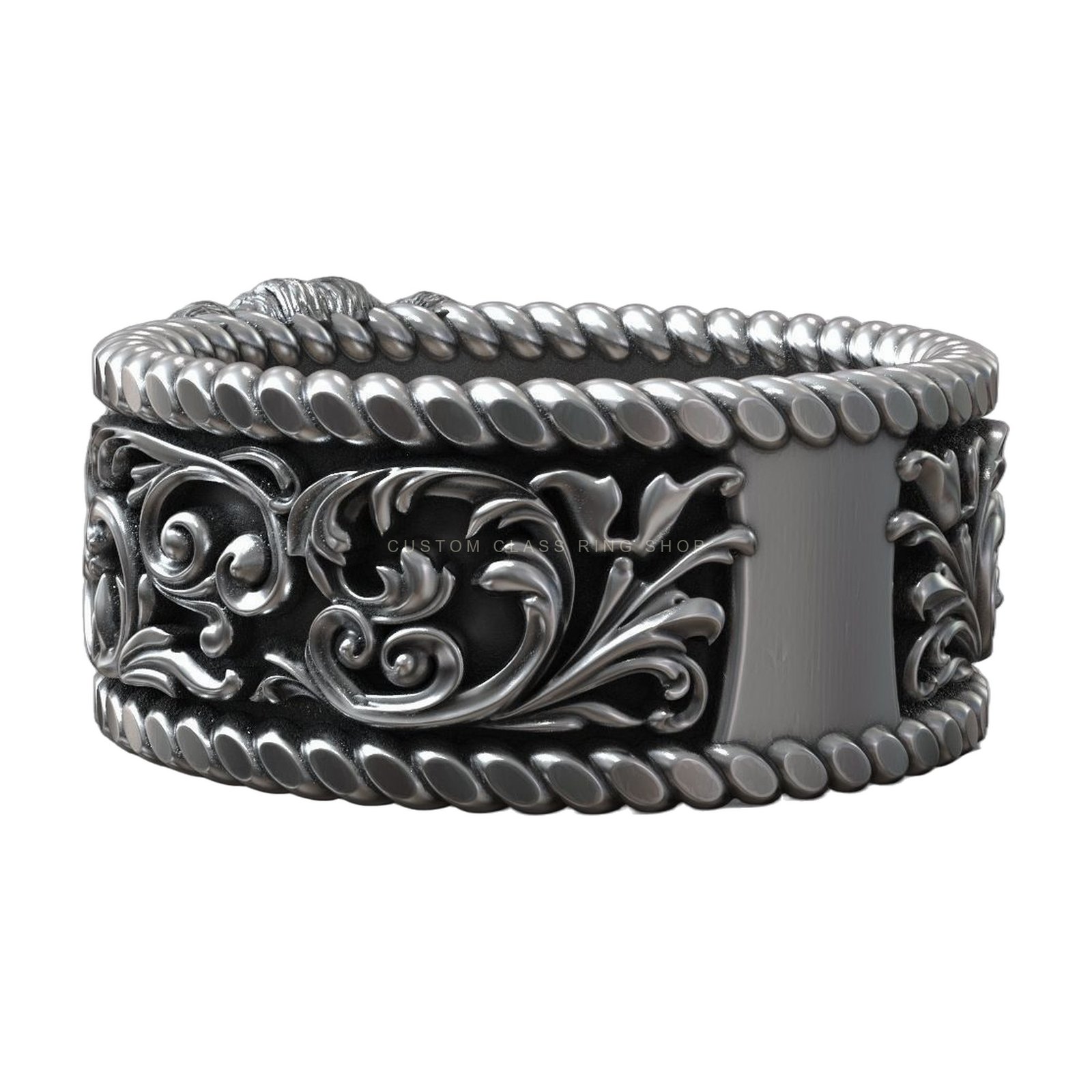 Tiger Head Engraved Pattern Wild Band jewelry1