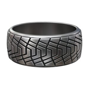 Tire Tread Auto Dirt Ring Wedding Band jewelry1