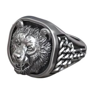 Viking Bear Head Nordic Ornament Antique Signet jewelry1