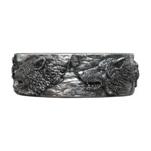 Wolf Head Ring Wild Nature Wedding Band jewelry