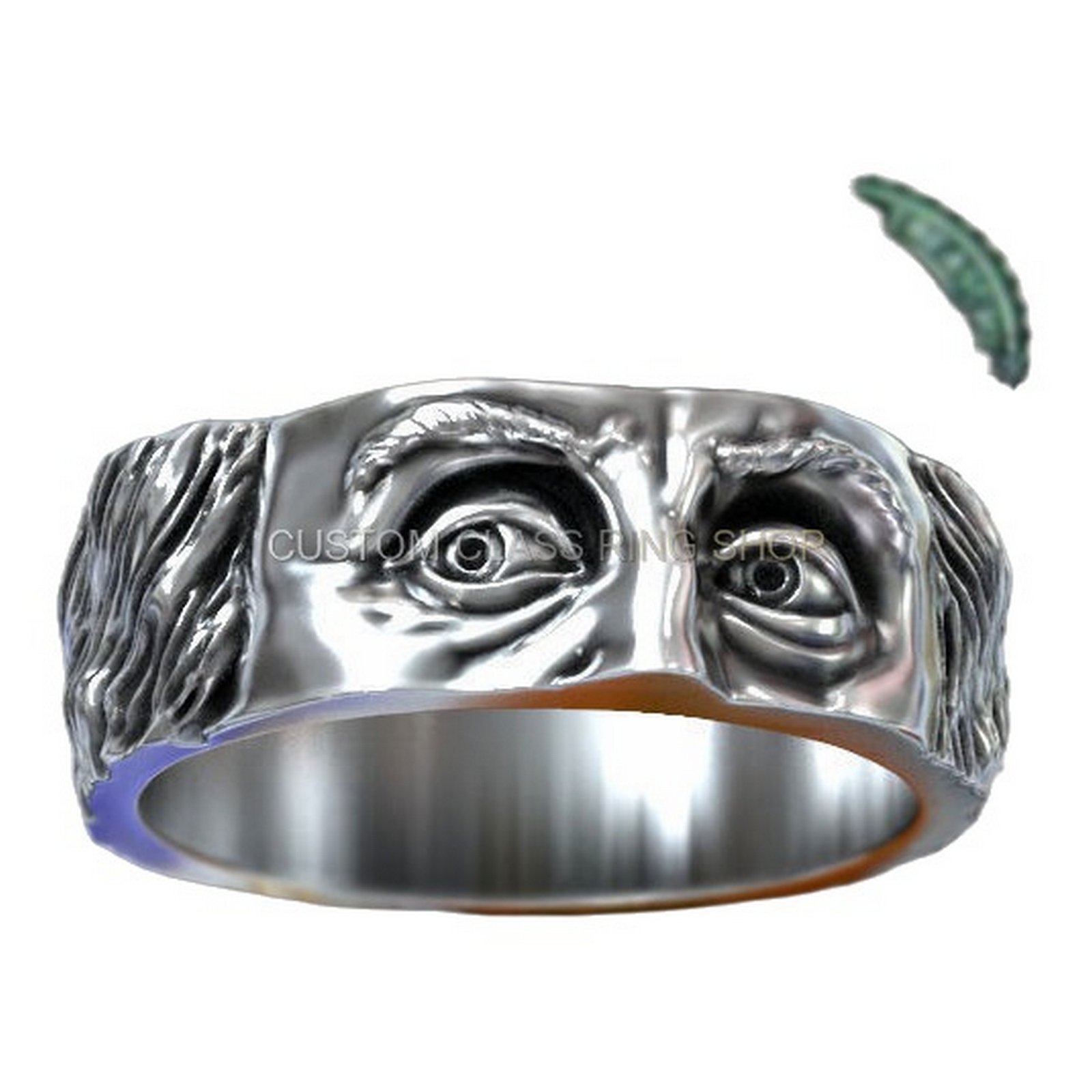 Sterling silver Benjamin Franklin founding father ring with oxidized finish
