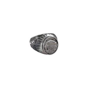 Sterling silver eagle signet ring oxidized antique finish