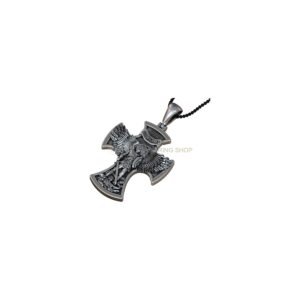 Sterling silver saint michael archangel pendant with prayer inscription