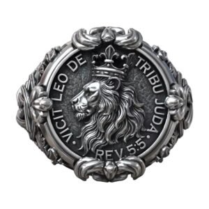 crowned lion of judah signet chi rho and alpha omega symbols 3d model 0197ac8321
