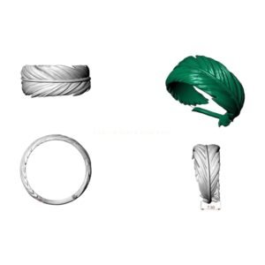 dimensioless feather oxidized ring 3d model 4c90047ea7