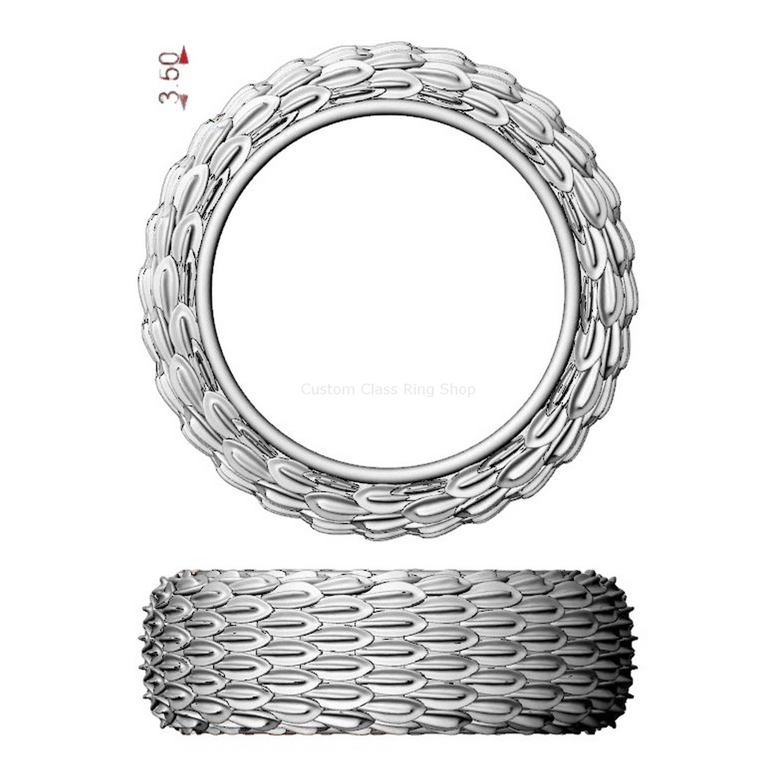 sterling silver eagle feather statement ring oxidized texture detail