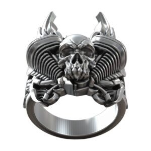 engine skull auto wings ride ring 3d model 1bc043c35d