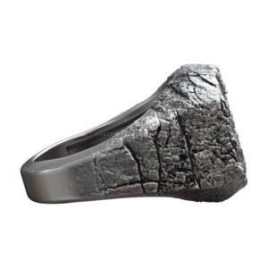 grunge stone rock crack silver men signet 3d model 1318fddd5a