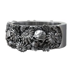 japanese skull flower autumn traditional ornament band 3d model 15c715664c