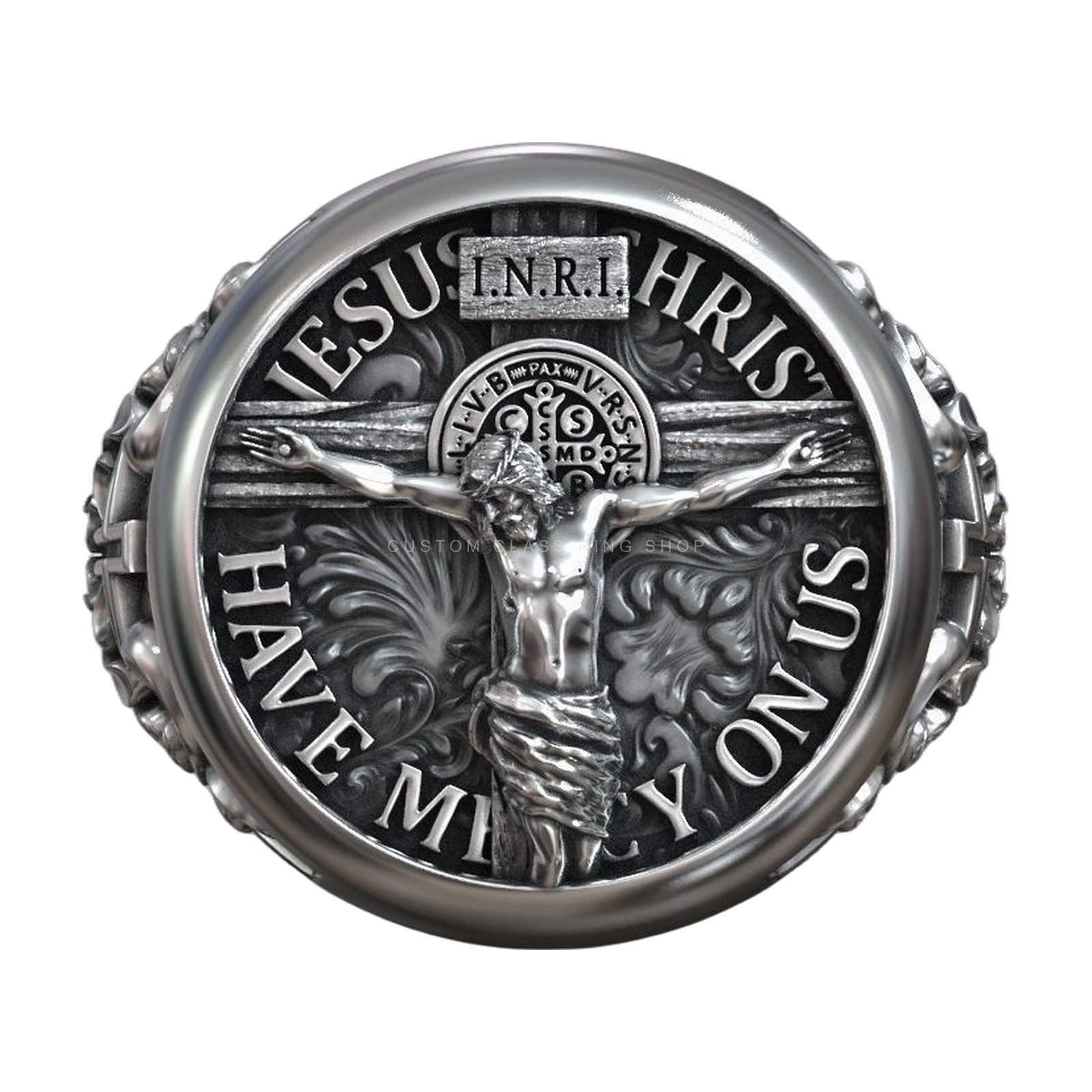 jesus christ catholic cross crucifixion signet 3d model 7908c75747