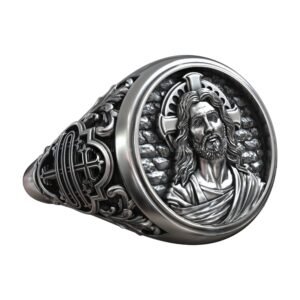 jesus christ christogram symbol sacred christian ring 3d model 1818dfe9ef
