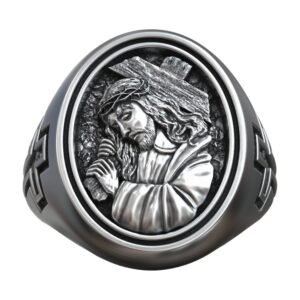 jesus christ cross crown of thorns signet 3d model obj fbx stl 3dm ztl (1)