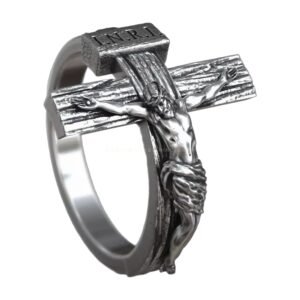 jesus christ crucifix cross christian ring 3d model 026c5d75ee