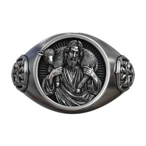 jesus christ good shepherd solid cross christian signet 3d model 196c78a9e5