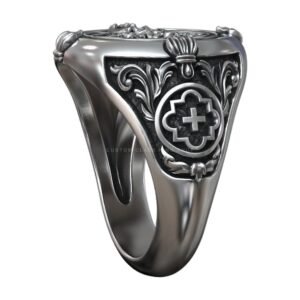 jesus christ symbol jhs pattern christian signet 3d model 0c08a580fc