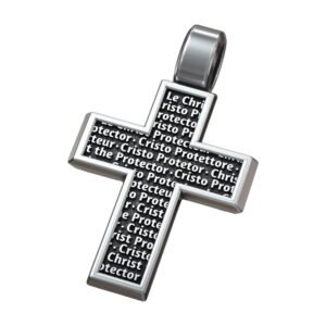 jesus christ the protector statue christian cross pendant 3d model 00796e3500