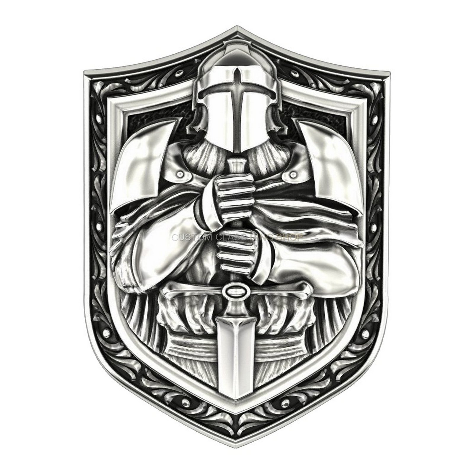 Mens 925 silver samurai warrior signet ring with oxidized finish