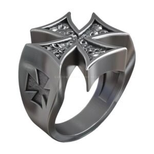 maltese cross skull heraldic symbol ring knights hospitaller 3d model 40e0fa37e6