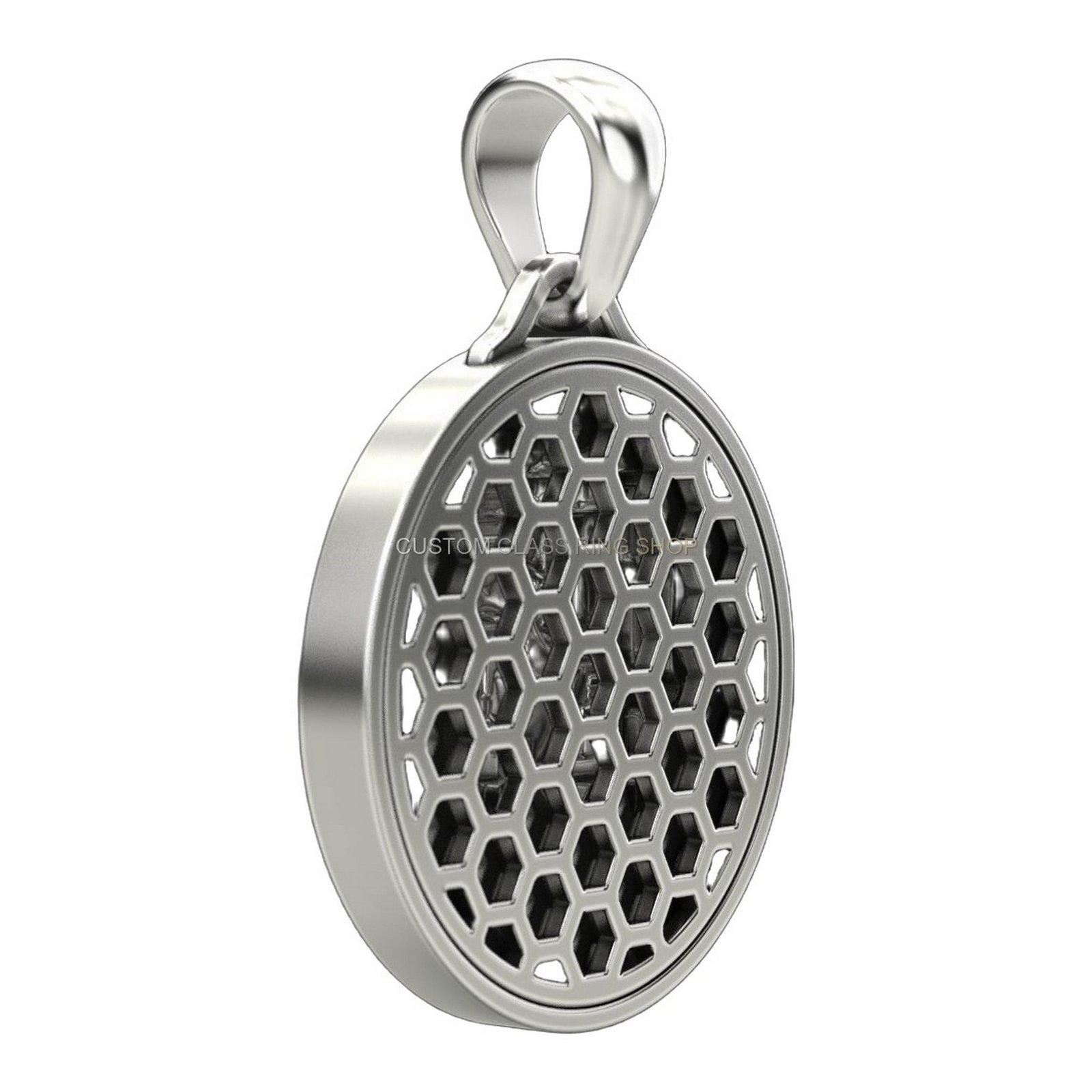 Unisex sterling silver Medusa head pendant with serpent hair and Greek key border