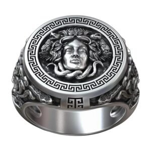 medusa gorgona snake head greek antique meander pattern signet 3d model 0ccce7b866