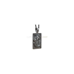 Sterling silver playing card queen hearts pendant with undead gothic motif