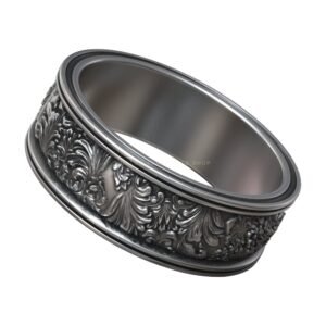 rococo ornate carved wedding rings 3d model obj fbx stl 3dm ztl (1)