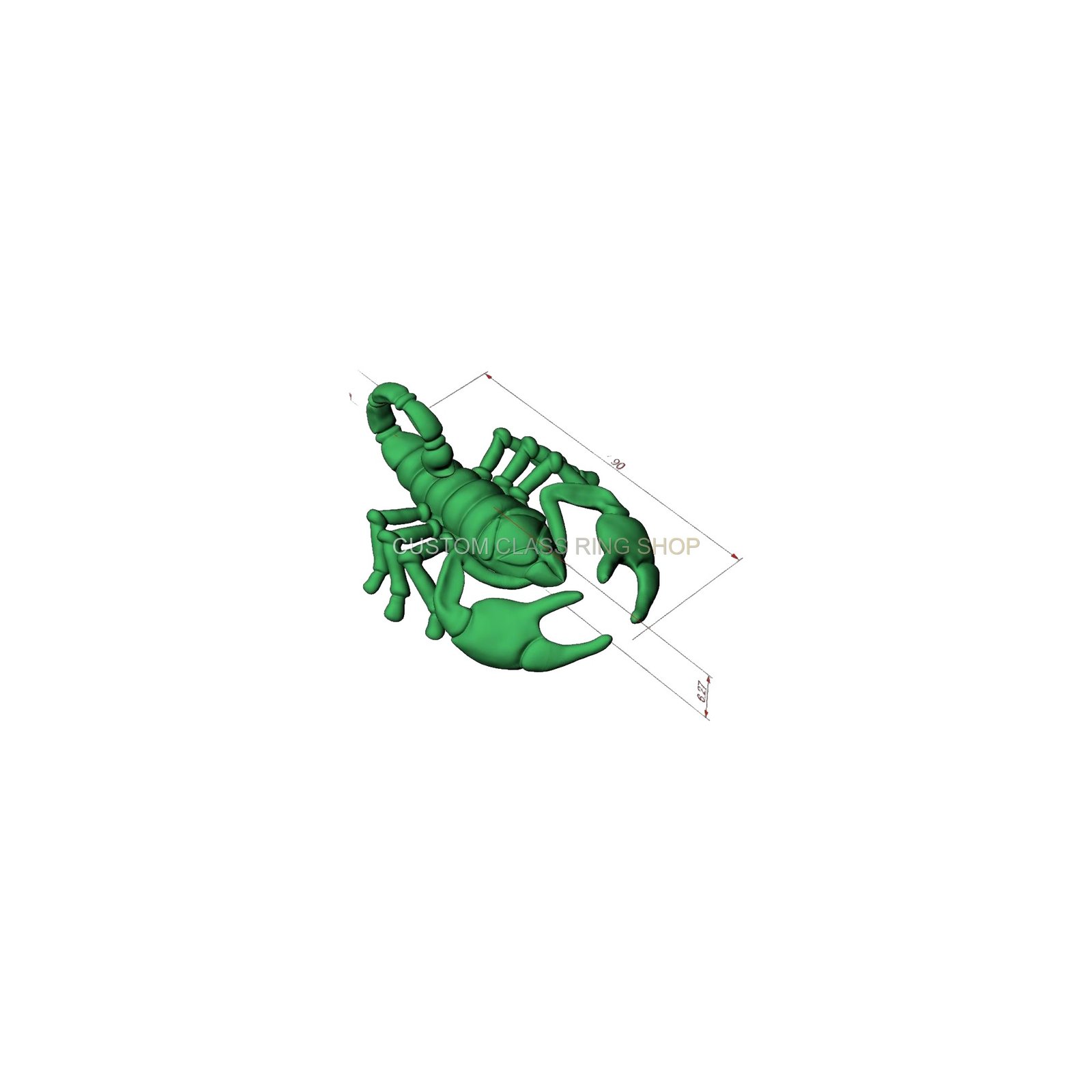 Sterling silver scorpion zodiac pendant with gemstone in claws