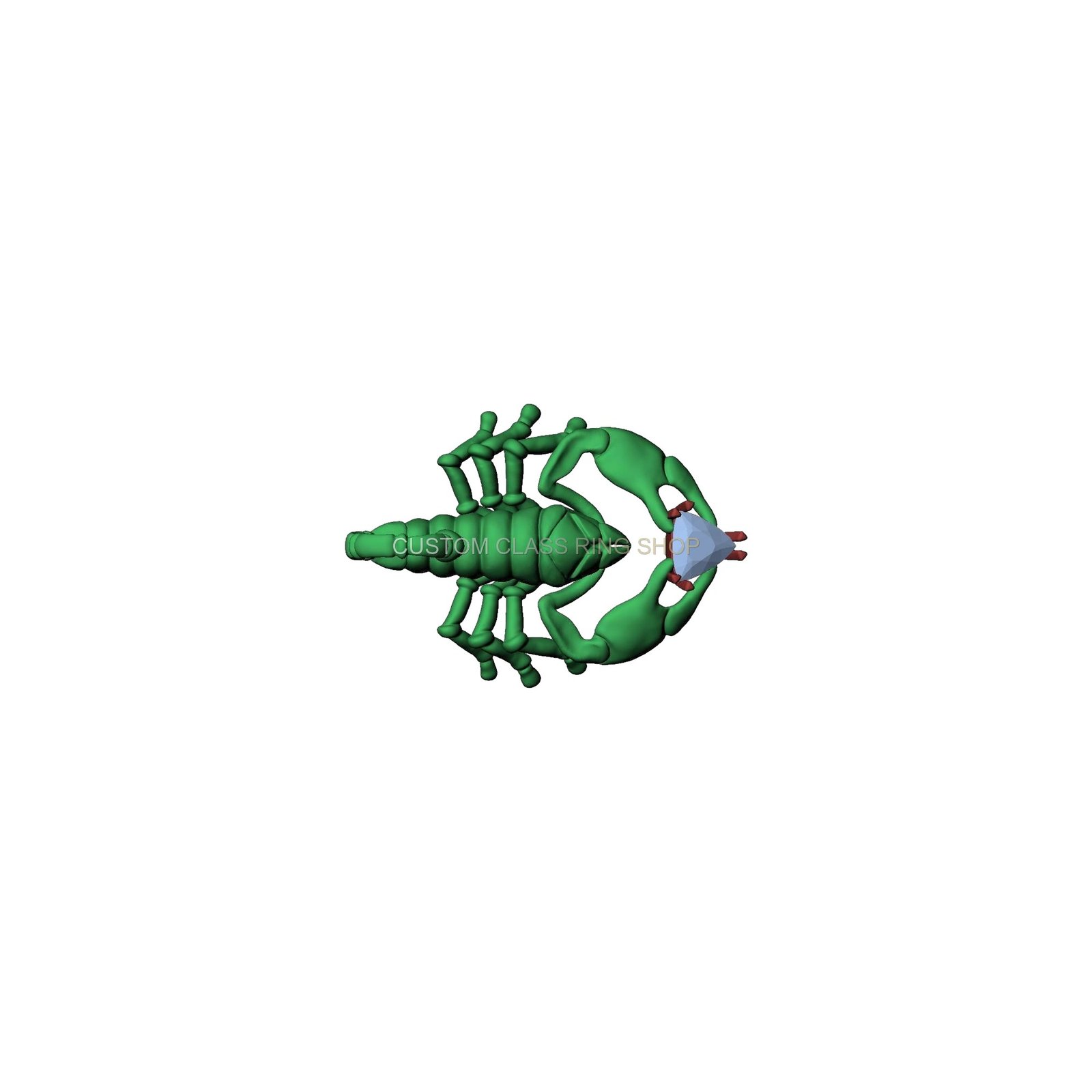 Sterling silver scorpion zodiac pendant with gemstone in claws